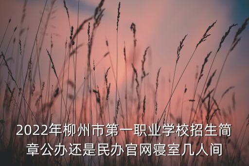 2022年柳州市第一職業(yè)學(xué)校招生簡章公辦還是民辦官網(wǎng)寢室?guī)兹碎g