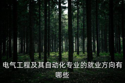 電氣工程及其自動化專業(yè)的就業(yè)方向有哪些