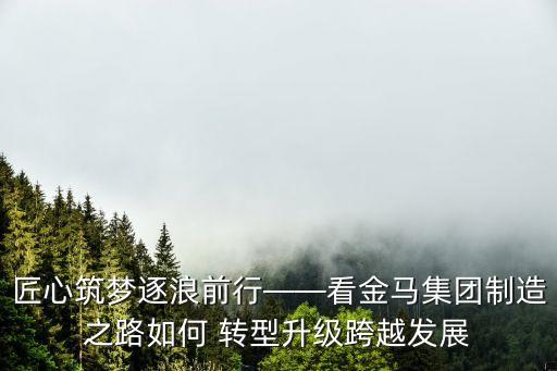 匠心筑夢(mèng)逐浪前行——看金馬集團(tuán)制造之路如何 轉(zhuǎn)型升級(jí)跨越發(fā)展