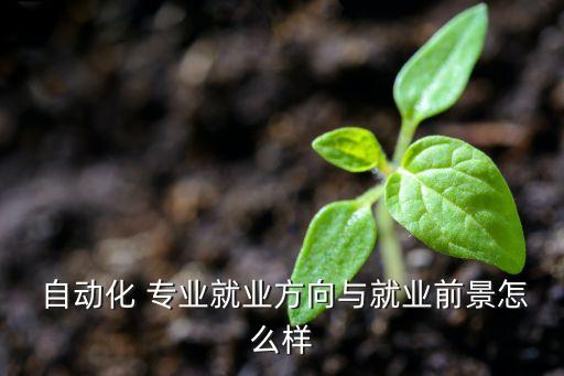  自動化 專業(yè)就業(yè)方向與就業(yè)前景怎么樣