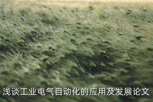 淺談工業(yè)電氣自動(dòng)化的應(yīng)用及發(fā)展論文