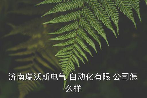 濟(jì)南瑞沃斯電氣 自動(dòng)化有限 公司怎么樣