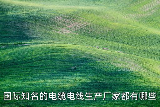 國(guó)際知名的電纜電線生產(chǎn)廠家都有哪些