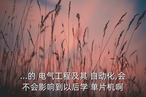 電氣自動(dòng)化中的單片機(jī)難嗎,單片機(jī)電氣自動(dòng)化專業(yè)有用嗎