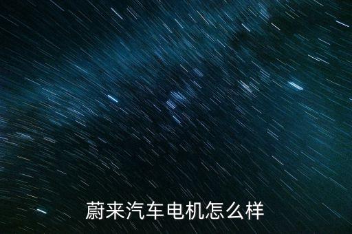 蔚來汽車電機(jī)怎么樣