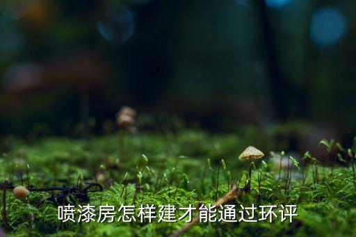 噴漆房怎樣建才能通過環(huán)評