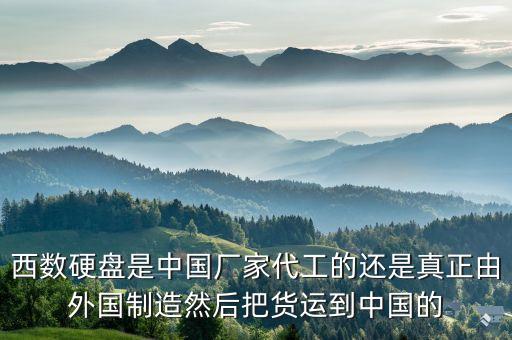 西數(shù)硬盤是中國廠家代工的還是真正由外國制造然后把貨運(yùn)到中國的