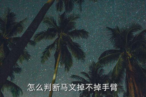 怎么判斷馬文掉不掉手臂