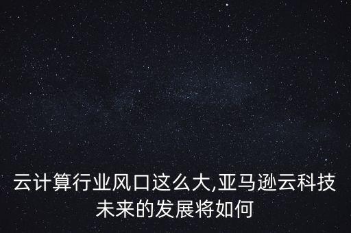 云計(jì)算行業(yè)風(fēng)口這么大,亞馬遜云科技未來(lái)的發(fā)展將如何
