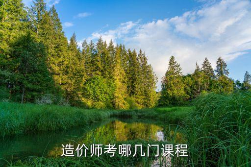造價(jià)師考哪幾門課程