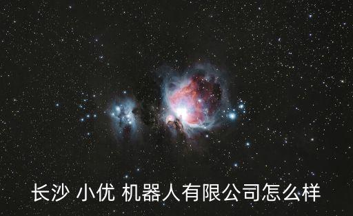 長(zhǎng)沙 小優(yōu) 機(jī)器人有限公司怎么樣