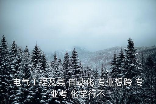 自動(dòng)化專業(yè)需不需要選化學(xué)