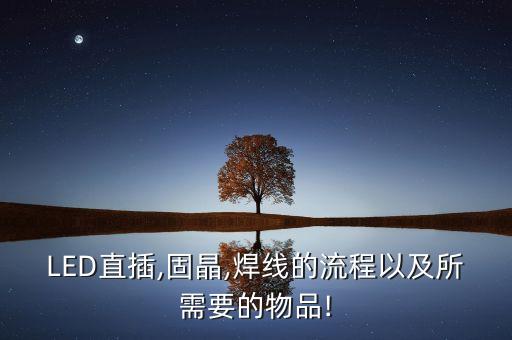 LED直插,固晶,焊線的流程以及所需要的物品!