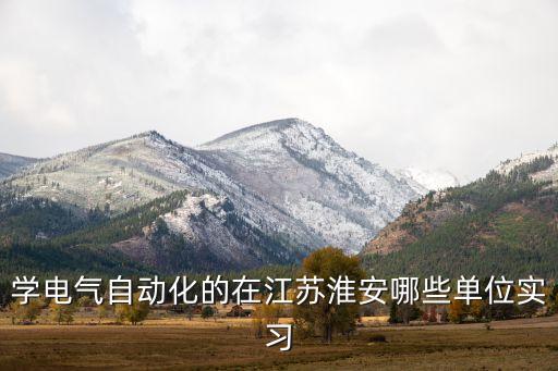 學(xué)電氣自動(dòng)化的在江蘇淮安哪些單位實(shí)習(xí)