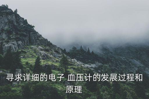 尋求詳細的電子 血壓計的發(fā)展過程和原理