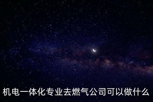 機(jī)電一體化專業(yè)去燃?xì)夤究梢宰鍪裁? class=