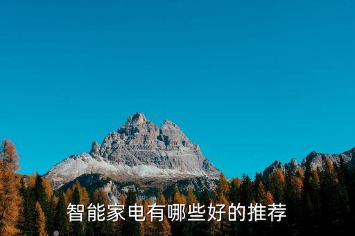 智能家電有哪些好的推薦