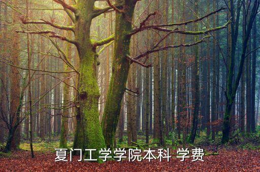 夏門(mén)工學(xué)學(xué)院本科 學(xué)費(fèi)