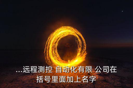 ...遠(yuǎn)程測(cè)控 自動(dòng)化有限 公司在括號(hào)里面加上名字