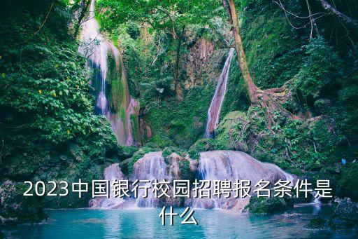 2023中國銀行校園招聘報(bào)名條件是什么