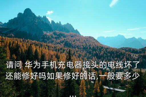 請(qǐng)問(wèn) 華為手機(jī)充電器接頭的電線壞了還能修好嗎如果修好的話,一般要多少...