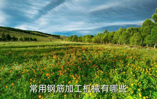常用鋼筋加工機(jī)械有哪些