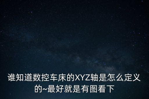 誰知道數控車床的XYZ軸是怎么定義的~最好就是有圖看下