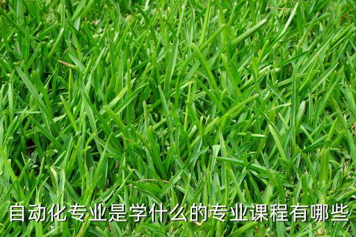 自動(dòng)化專業(yè)是學(xué)什么的專業(yè)課程有哪些