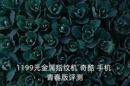 1199元金屬指紋機 奇酷 手機 青春版評測