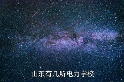  山東有幾所電力學校