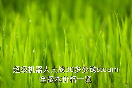 超級機器人大戰(zhàn)30多少錢steam全版本價格一覽