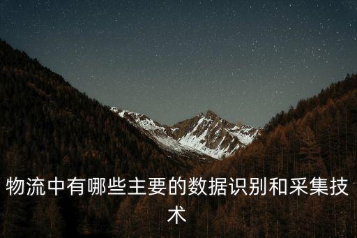 物流中有哪些主要的數(shù)據(jù)識(shí)別和采集技術(shù)