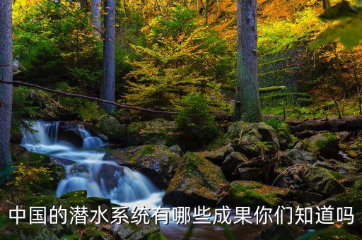 中國的潛水系統(tǒng)有哪些成果你們知道嗎