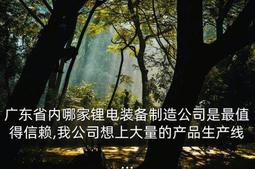 鋰電類自動(dòng)化設(shè)備廠家,電池生產(chǎn)廠家有哪些?