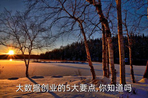 大數(shù)據(jù)創(chuàng)業(yè)的5大要點(diǎn),你知道嗎