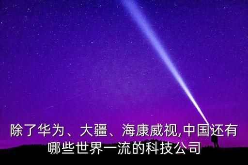 除了華為、大疆、海康威視,中國還有哪些世界一流的科技公司