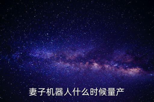 妻子機器人什么時候量產(chǎn)
