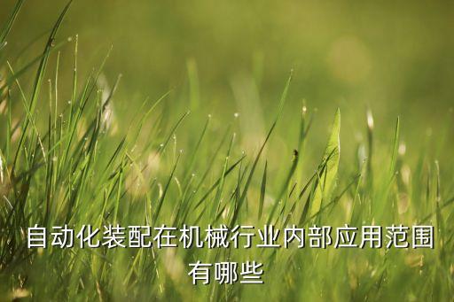  自動化裝配在機(jī)械行業(yè)內(nèi)部應(yīng)用范圍有哪些