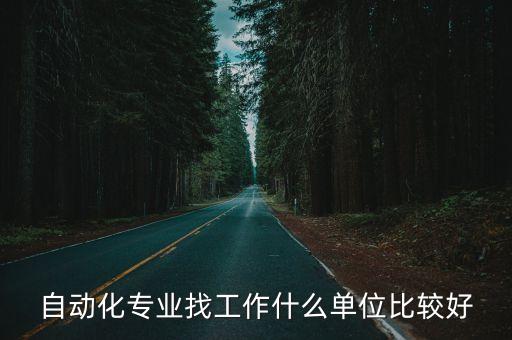 自動化專業(yè)找工作什么單位比較好