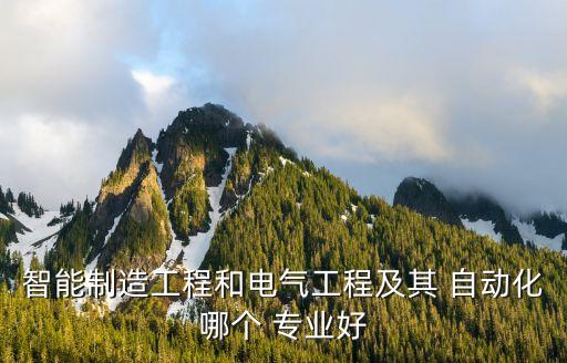 智能制造工程和電氣工程及其 自動化哪個 專業(yè)好
