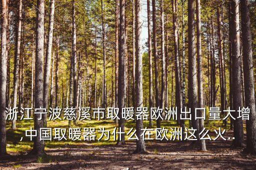 浙江寧波慈溪市取暖器歐洲出口量大增,中國(guó)取暖器為什么在歐洲這么火...