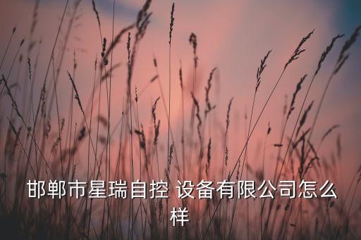  邯鄲市星瑞自控 設(shè)備有限公司怎么樣