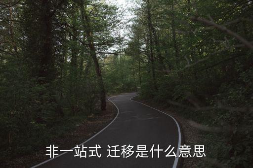 非一站式 遷移是什么意思
