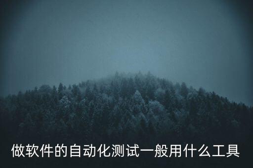 做軟件的自動(dòng)化測(cè)試一般用什么工具
