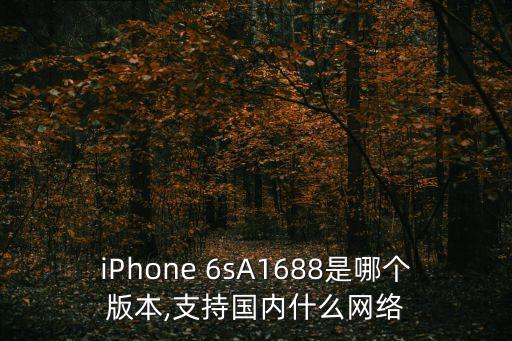 iPhone 6sA1688是哪個(gè)版本,支持國(guó)內(nèi)什么網(wǎng)絡(luò)