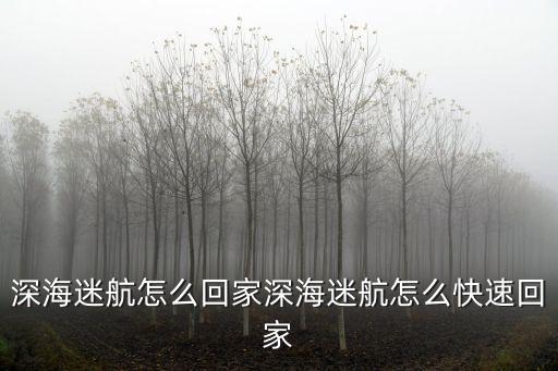 深海迷航怎么回家深海迷航怎么快速回家