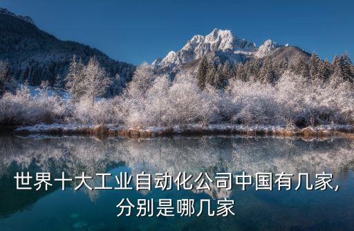 世界十大工業(yè)自動化公司中國有幾家,分別是哪幾家