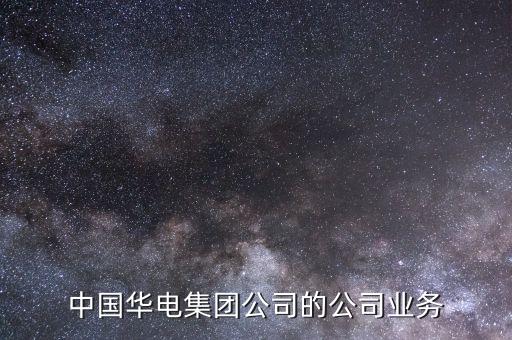 中國華電集團公司的公司業(yè)務