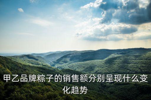 甲乙品牌粽子的銷售額分別呈現(xiàn)什么變化趨勢(shì)