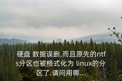  硬盤 數(shù)據(jù)誤刪,而且原先的ntfs分區(qū)也被格式化為 linux的分區(qū)了.請(qǐng)問用哪...